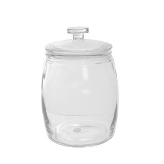 GLASS JAR W/GLASS LID 24.1 X 24.1 H 33 CM CLEAR