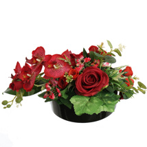 ROSE ORCHID ARR 16X45X25CM RED