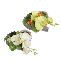 ORCHID ROSE ARR IN HEART 20X11CM ASSORTED