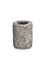CEMENT CILINDER CANDLE STAND DIA 8 H 10CM GREY
