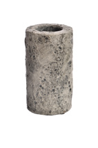 CEMENT CILINDER CANDLE STAND DIA 8 H 14CM GREY