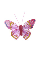 FEATHER BUTTERFLY 9.5CM (each pc in polybag) BEAUTY