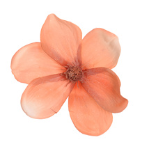 FROSTED MAGNOLIA ON CLIP 15CM PEACH