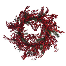 PINE BERRY WREATH RED
