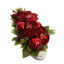 ORCHID SHINY BALL ARR IN OVAL PLANTER 35X15X15CM RED
