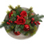 ROSE SHINY BALL ARR ON ROUND PLATE 30X15CM RED